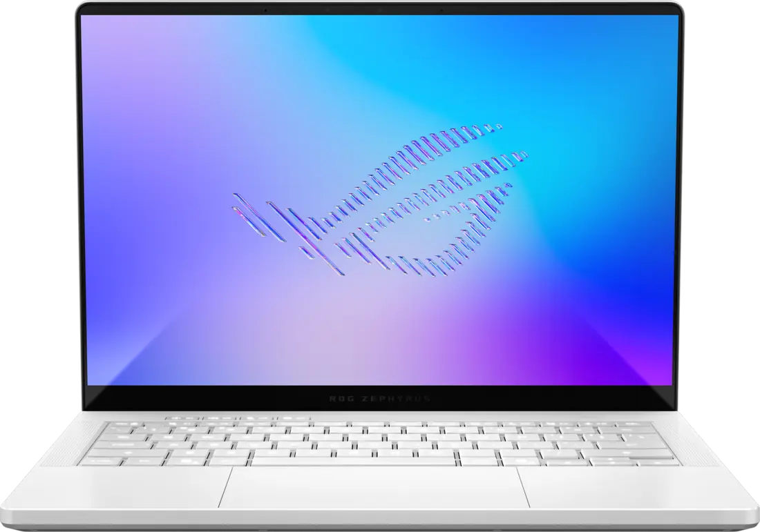 ASUS ROG Zephyrus G14 (2026) GU405 — ASUS ROG Zephyrus G14 (2026) GU405, Platinum White. Üreticinin model sayfası görseli; Eclipse Grey rengi de var, ekran görüntüsü örnektir.