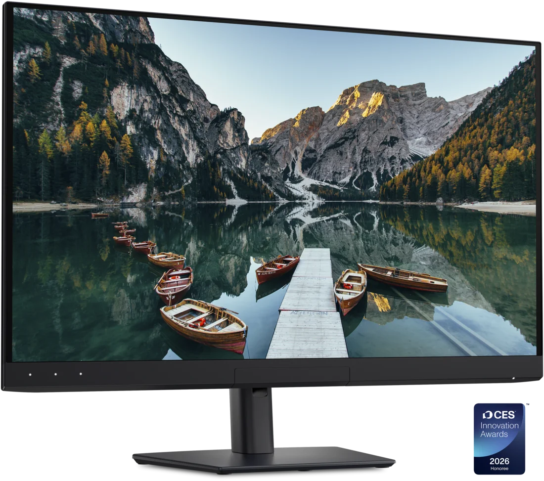Dell UltraSharp U3226Q — Siyah U3226Q’nun üretici galerisindeki ön görünümü.