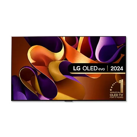 LG OLED evo G4 65" (OLED65G45LW) — LG UK gallery image of the OLED65G45LW, with an LG OLED evo 2024 badge in the corner.