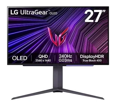 LG UltraGear OLED 27GS95QE-B — LG UK ürün sayfasındaki UltraGear OLED 27GS95QE-B görseli.
