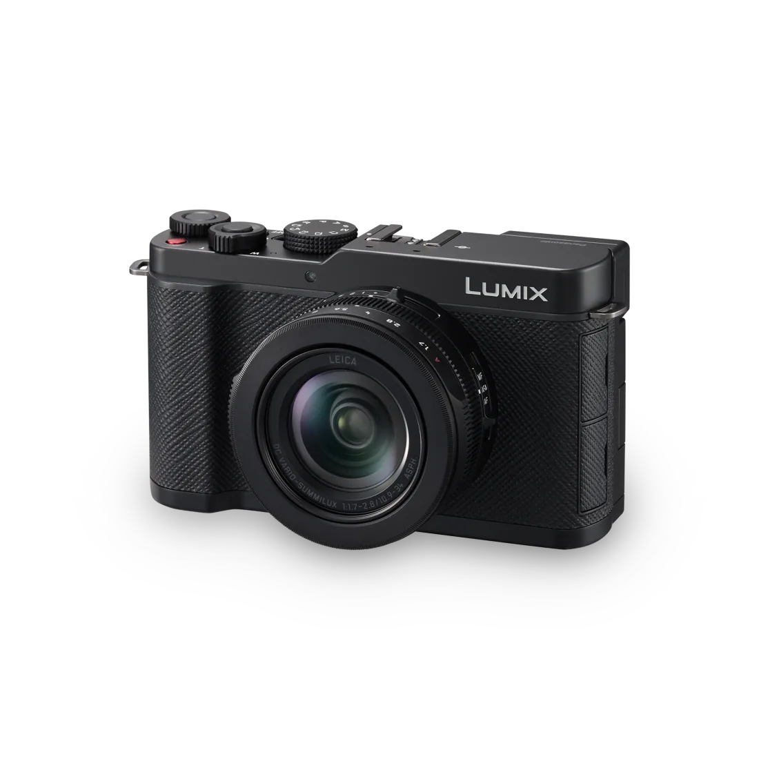 Panasonic LUMIX DC-L10 — Panasonic'in siyah DC-L10 gövdesi; sabit LEICA DC VARIO-SUMMILUX objektifiyle.