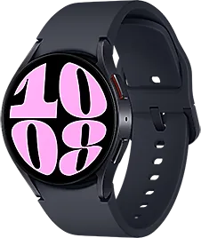 Samsung Galaxy Watch6 (40 mm) — Samsung image of the Galaxy Watch6 40 mm Bluetooth (SM-R930) in Graphite.